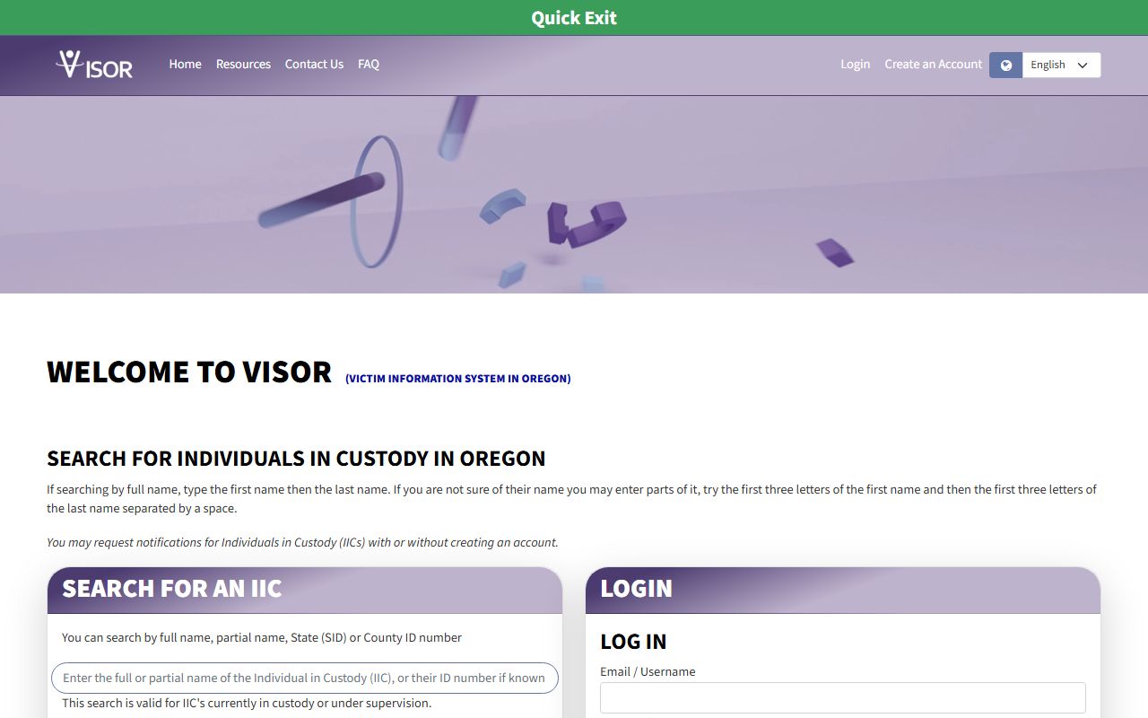 Morrow County inmate population Oregon VISOR state prison locator